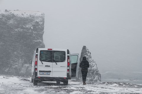 Acampar en invierno en Islandia