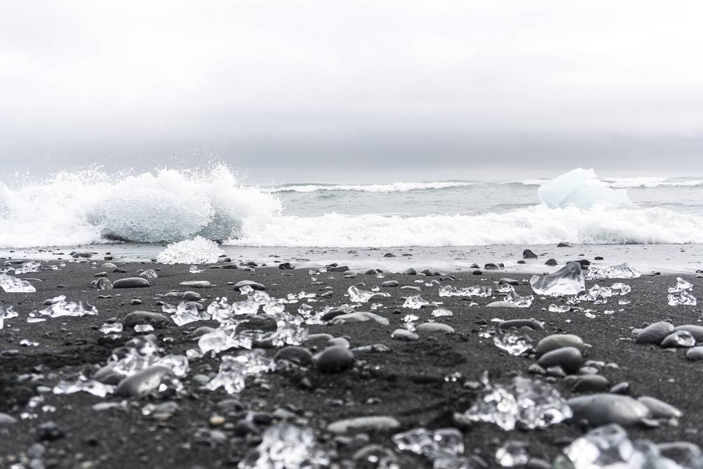 Ice on the Diamond Beach in Iceland