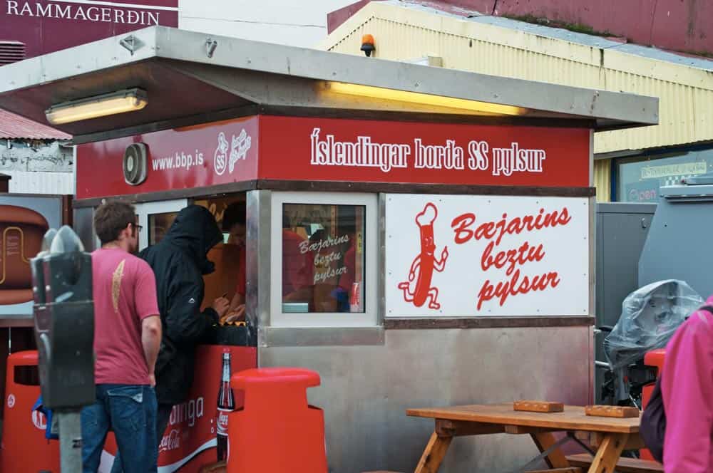 Famous Icelandic hot dog stand where your budget finally gets a small break