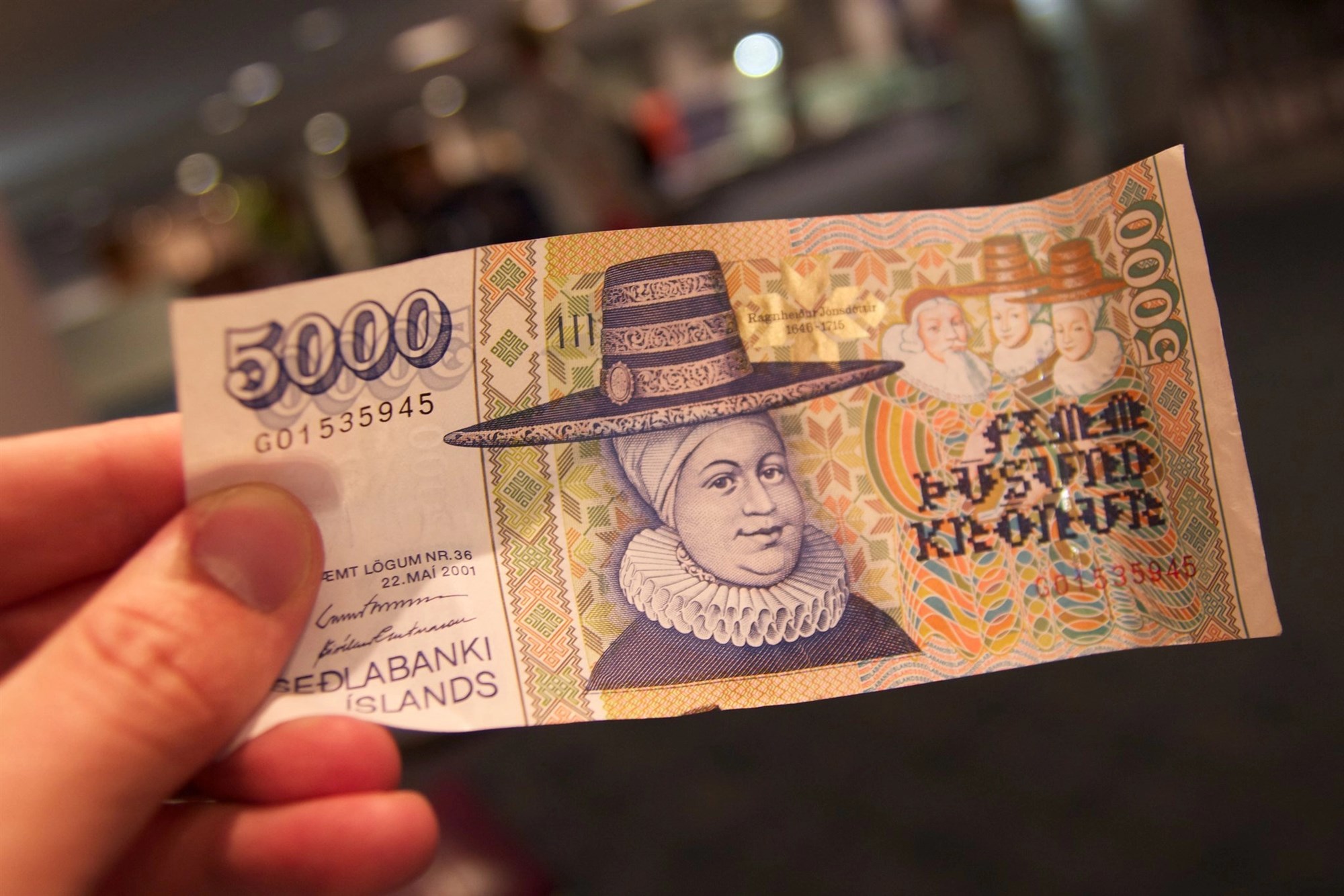 Icelandic krona banknoteIcelandic krona banknote, reminding you that prices in Iceland like to stay memorable like to stay memorable