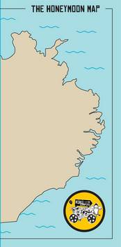 Mapa de la luna de miel por Kuku Campers Alquiler Islandia