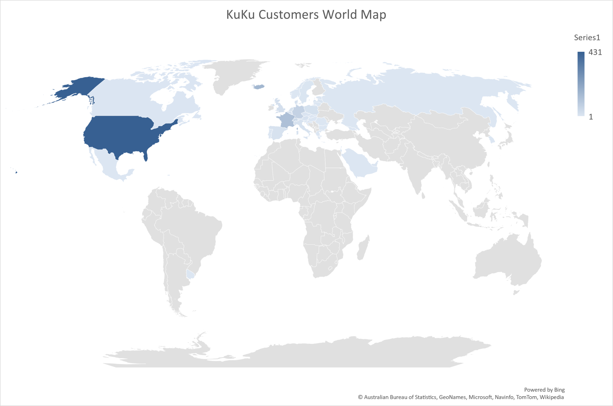 KuKu Customer World Map
