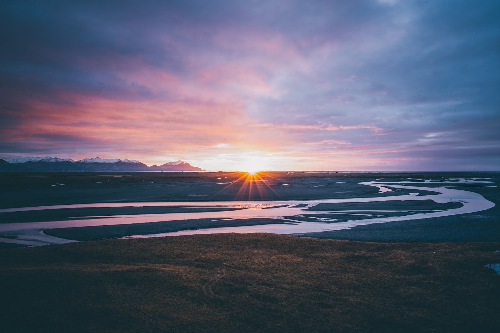 Northern Iceland. Midnight sun available as Framed Prints, Photos