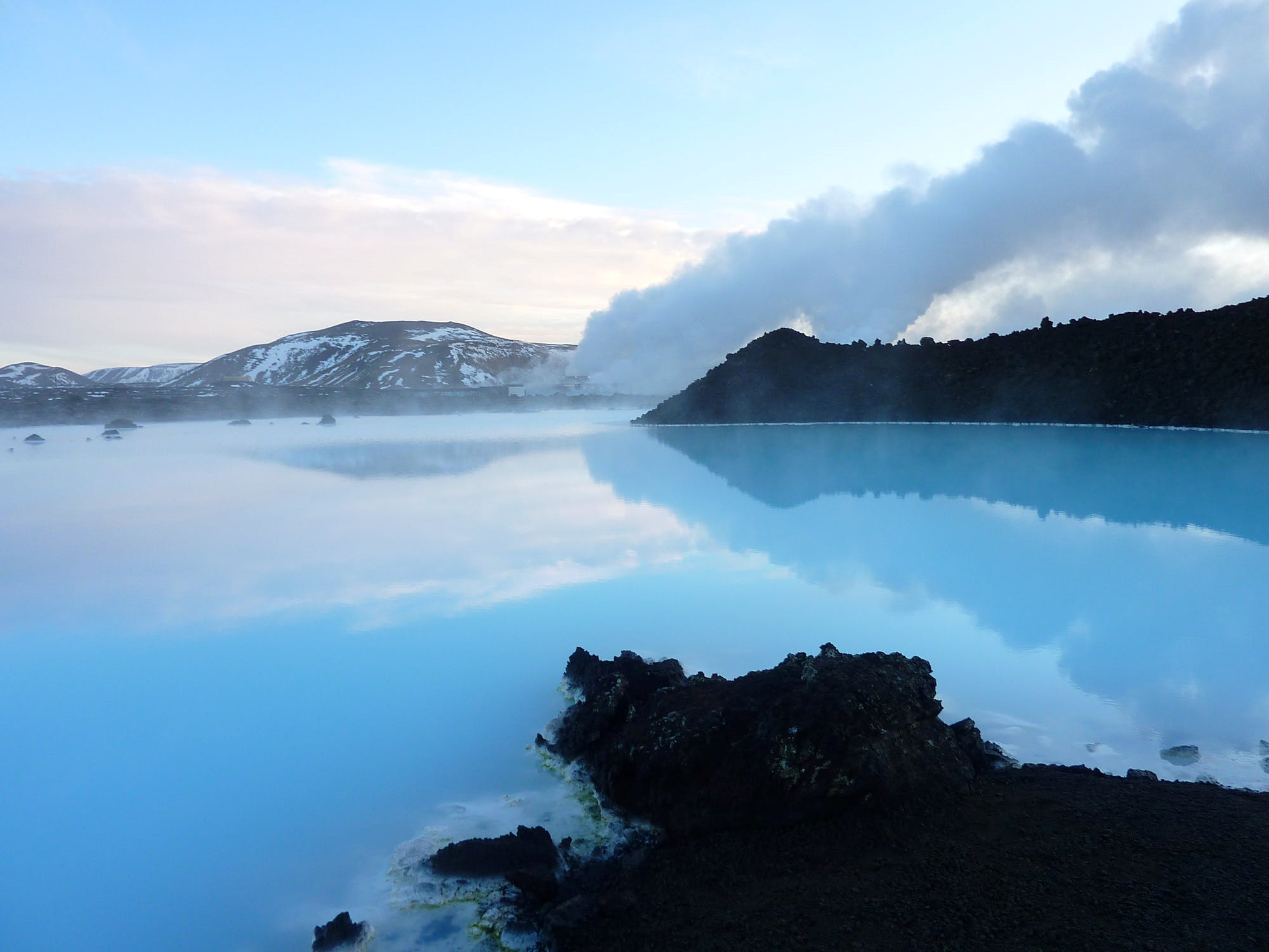 milku blue waters of Myvatn baths in Iceland