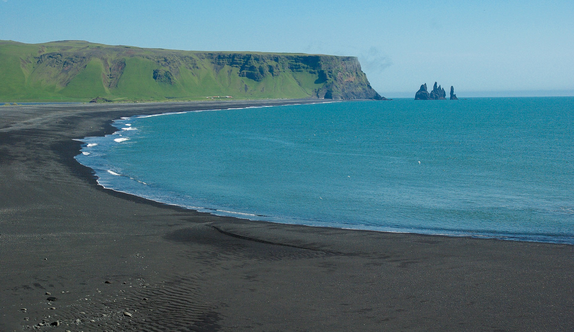 black sand beach iceland, cliffs,sea