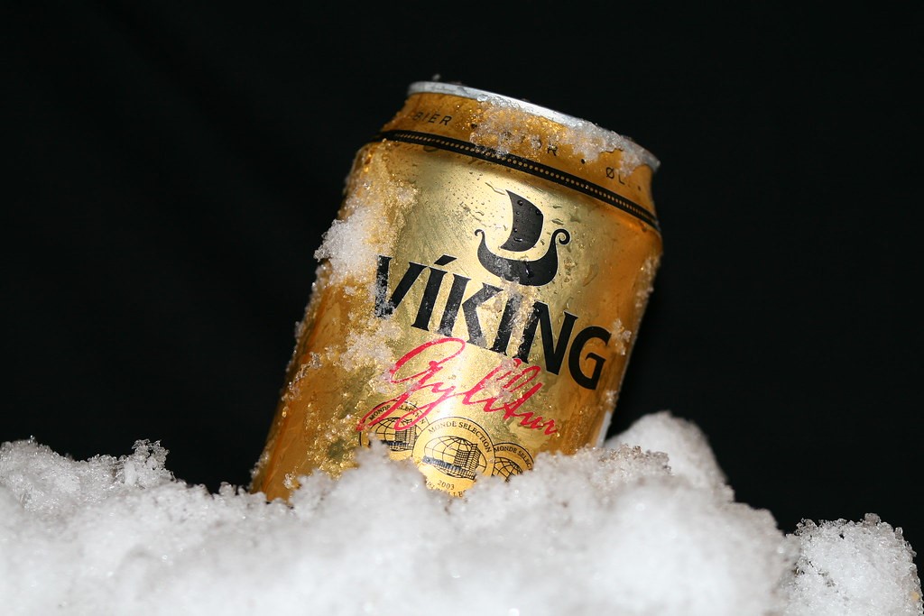 viking beer in ice 
